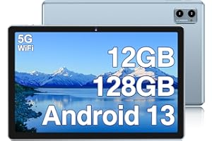 ‎OANGCC 2024 Neueste Tablet 10.1 Zoll Android 13 OS, 12GB RAM +128GB ROM/TF 1TB, 5G+2.4G WLAN, 8 Core 2.0 GHz, 5+8MP, BT 5.0, AGPS, 6000mAh, Widgets, Split-Screen, GMS Certified Tablets mit Fall - Blau