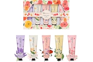 Nineaccy Floral assorted Hand Cream Set, 5 x 30ml，Pack of 5，Friendly to all skin，Gifts for Women, Mother's Day Gifts