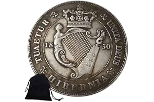 Jearls 1830 Storbritannien gammalt mynt - brittisk krona George IV walesiska gamla mynt - minnesmynt - snidad konst för vänner +KaiKBax presentpåse favoritgåva