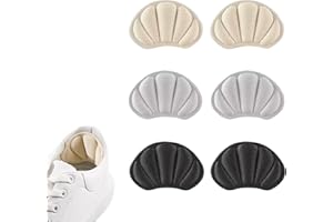 FADWONS Pack de 6 Coussinets de Talon en Gel Antidérapants, pour Chaussures Grandes, Protection Maximale Contre les Ampoules, Idéal pour Chaussures de Hommes et Femmes, Usage Quotidien et Sportif