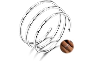 Morfetto 925 Sterling Silver Leaf Rings Adjustable Vintage Ring for Women Men Wrap Wide Statement Ring Open Stackable Thumb Rings