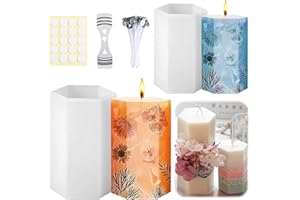 MILIAFLICK Silikonformen Gießformen Kerzen Kerzen Gießform Kerzenformen zum Gießen Silikon DIY Kerzen Formen Silikon Kerzenformen silikonformen ostern Set mit Kerzendocht für Aromatherapie Kerzen