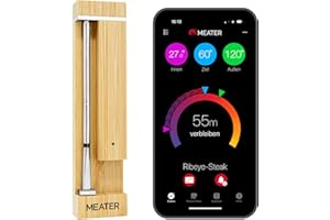 ‎MEATER MEATER Pro / 2 Plus: Das Smarte Fleischthermometer der Nächsten Generation | Hitzebeständig bis 550°C | Hohe Reichweite, 100% Wasserdicht, Multi-Sensor Technologie | Küche, BBQ, und Grill