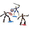Marvel Avengers - Bend and Flex Pack 3 Figurines - Taskmaster vs Iron Man & Captain America
