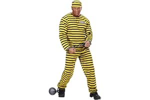 W WIDMANN MILANO Party Fashion - Costume prisonnier, détenu, bagnard, prisonnier, déguisements de carnaval