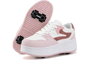 ANEFUN Rollschuhschuhe für Kinder Jungen Mädchen Sneakers mit abnehmbaren Rädern Sportschuh