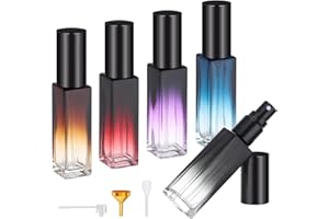 Segus Refillable Perfume Bottle, 5Pcs 10ml Spray Bottle, Empty Fragrance Atomiser, Refillable and Leakproof, Glass Perfume Atomiser for Handbag