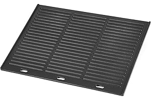 Onlyfire Piastra per Grill Universale in Ghisa, Piastra Reversibile, per BBQ, Griglia a Gas e Carbone, Utilizzo Su Fuoco Aperto e in Forno, 48.5 x 40 cm