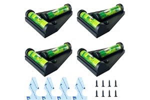 Stick-On Magnetic Bubble Level, Self-Adhesive T Type Leveler Indicator for RV Camper Travel Trailer Motorhome Leveling Blocks Accessories