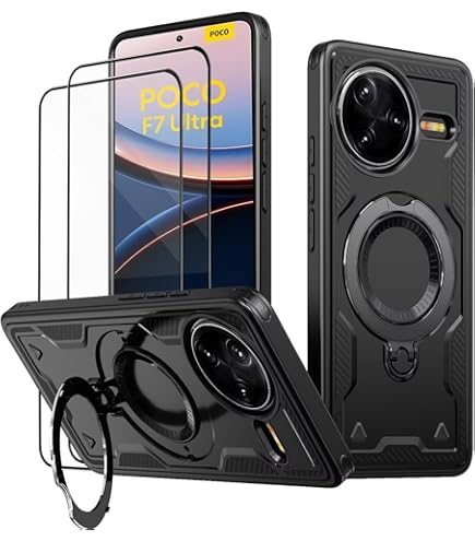 Lemxiee Case For Xiaomi POCO F7 Ultra Cover With Folding Stand & Anti-fingerprint & Anti-slip Flexible Silicone PU Leather Case Red - View #7