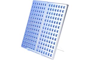 Durskfl Lampade abbronzanti da casa viso 24W Temporizzato Lampada abbronzante Lampade abbronzanti solare portatile con 182 LED Supporto Regolabile In Altezza per Viso e Corpo (Grigio)