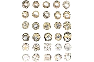 SSRDFU Broche - 30 Pièces pins Decollete Femme Boutons de Broche de Chemise Femme Boutons à Épingles de Cardigans Boutons Invisibles Boutons de Sécurité Boutons de d'Exposition Accidentelle