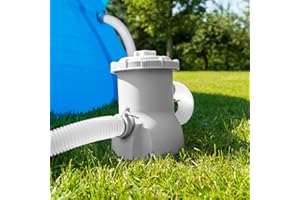 AQUATEC Pompe pour les Piscines Gonflables – 1135 L | Filtre Pompe Piscine | Accessoires pour Pataugeoire | Filtration/Eau Propre et Hygiénique | Pompe + Filtres