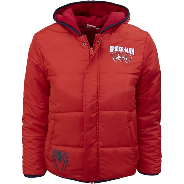 Marvel Waterdichte regenjas voor kinderen, jongens, regenjas voor kinderen, fleece voering, regenkleding voor kinderen, jongeren, 4-14 jaar Spiderman Avengers, Blauw Spiderman, 9-10 jaar