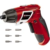 Einhell برغي قابل لإعادة الشحن TC-SD 3.6 Li (3.6 فولت، 1300 مللي أمبير، عزم دوران 3 نيوتن متر، تصميم مقبض دوار، ضوء LED، قبضة ناعمة، حالة الشحن