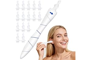 SYNERIX Ohrenschmalz Entferner - Ohrenreiniger, Ear cleaner, 360°Spirale Silikon Ohr Reinigung Kit Mit 16 Sicheres Ersatzköpfen, Sicheres und Weiches Ohren Reinigung für Kinder Erwachsene und Alle Familien