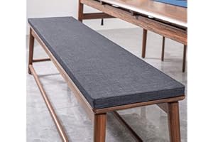 GGOTY Bankkissen, 2/3-Sitzer-Gartenbankkissen, dicke Bankkissen, rutschfeste Gartenmöbel-Kissen für Terrasse, Küche, drinnen und draußen (dunkelgrau, 200 x 35)