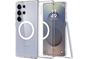 Spigen Funda Ultra Hybrid MagFit Compatible con Samsung Galaxy S25 Ultra 5G - Blanco Claro