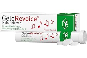 ‎GELOREVOICE GeloRevoice Halstabletten Kirsch-Menthol: Lindert Halskratzen, Hustenreiz und Heiserkeit, lang anhaltende Linderung auch bei Halsschmerzen, Schluckbeschwerden und Räusperzwang, 20 Stk