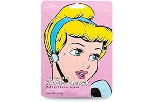 MAD Beauty Mascarilla Facial Hidratante Cenicienta, Disney Pop Princess Face Mask Cinderella, Translúcido