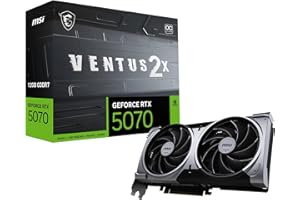 MSI GeForce RTX 5070 12G VENTUS 2X OC Graphics Card - RTX 5070 GPU, 12GB GDDR7 (28Gbps/192-bit), PCIe 5.0 - Dual Fan Thermal Design (2 x TORX FAN 5.0) - HDMI 2.1b, DisplayPort 2.1b