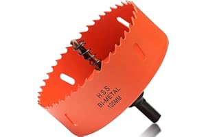 ITOOLFIRM Seghe a tazza bi-metallo 105 mm, per legno e metallo, corona rotonda bimetallica con profondità di taglio di 35 mm, per acciaio, ghisa, alluminio, cartongesso, compensato e acrilico