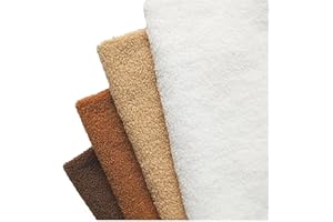 AITAF Tejido de Piel de Oveja Sintética Suave y Rizada Tela de Piel Sintética Tela de Forro Polar Sherpa para Manualidades DIY Costura Almohadas Cojines Asiento Decoración Hogar, 50x160cm(Color:Camel-color)