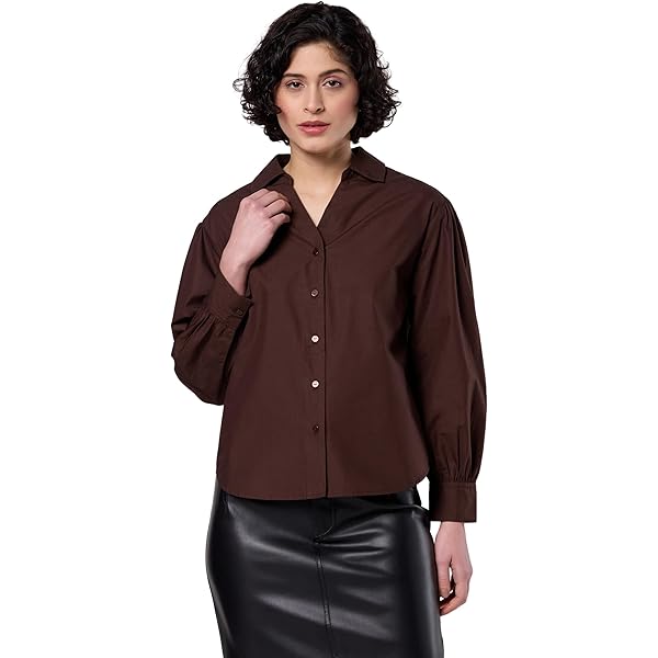 Buy ZX3 Women Regular Fit 3/4 Sleeves Formal Shirt (Light Grey_S