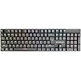 ZEBRONICS Nitro Plus Mechanical Keyboard, 104 Keys, Clicky Blue Switches, Integrated Multimedia Keys, Multicolor LED, Windows Lock Function, 1.5m Durable Cable (Black)