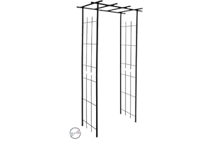 Louis Moulin Pergola étroite Tube carré pour Plante grimpante Fer Vieilli 97 x 40 x 198 cm 3046