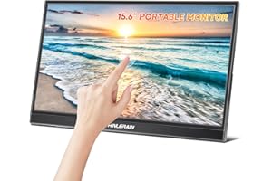 Thinlerain 15,6 Pulgadas portátil Pantalla táctil Monitor USB C FHD 1920 x 1080p IPS LED Monitor HDMI Monitores extendidos Monitor de Viaje para el Ordenador portátil Windows 7 8 10