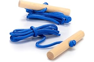 COM-FOUR® 2x sledge leash with wooden handle, toboggan accessories, pull rope for sledges, tricycles or other children's vehicles, Premium Made in Germany!