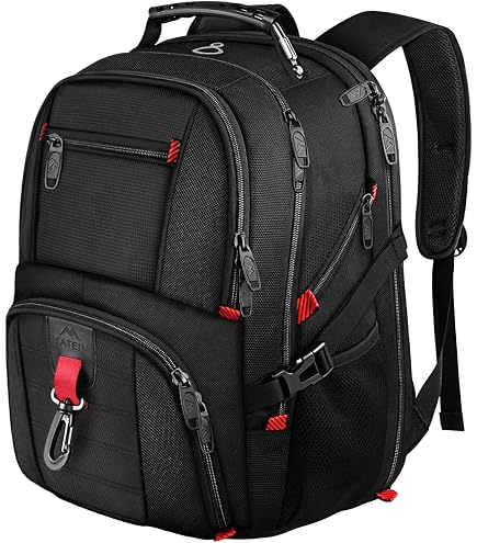 17.3 laptop backpack uk EMPSIGN Inch Extra Large Capacity for Men Women, Black CU200HGK Vintage Rapala Original Floater, Color:Blue & Black