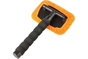 Walser Środek do czyszczenia szyb wraz z butelką z rozpylaczem, środek do czyszczenia szyb samochodowych, teleskopowy środek do czyszczenia szyb samochodowych 26-42 cm pomarańczowy