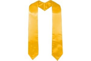GraduatePro Kindergarten Shiny Graduation Stole Kids Preschool Choir Clergy Plain Sash 40"/100cm 14 Colors