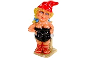 RAKSO OSKAR SCHNEIDER GMBH & CO. KG Zwergenfrau Freudenmädchen Gartenzwerg, Kunststoff, Zwerg, 33 cm, Rakso