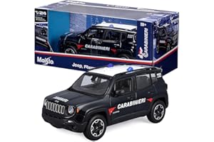 Maisto - Jeep Renegade Carabinieri, Scala 1:24, Modellino Diecast con Portiere e Cofano Apribili, Licenze Ufficiali Jeep e Carabinieri, Dettagli Realistici, Età Consigliata 3+ Anni