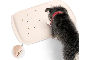 Conlun Mata na karmę dla psów z boczną kieszenią i otworem na haczyk, miękkie podniesione krawędzie, łatwa do czyszczenia, wodoodporna, antypoślizgowa mata do karmienia zwierząt domowych dla kotów i