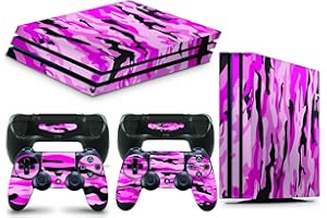 giZmoZ n gadgetZ GNG PS4 PRO Konsolen-Gehäuseaufkleber, Motiv: PINK CAMO, inklusive 2er-Set mit Aufklebern für Controller