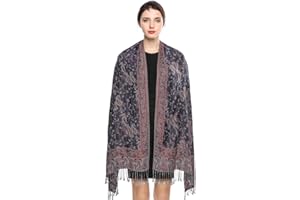 EASE LEAP Women Pashmina Shawls and Wraps Winter Reversible Paisley Hijab Ladies Scarves