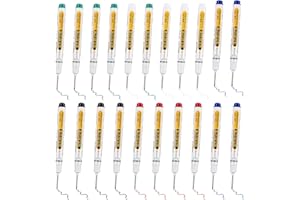 AOZUO Zestaw 20 markerów z głębokimi otworami, długa, spiczasta, głębokie, trwałe, szpilki stolarskie, długie markery