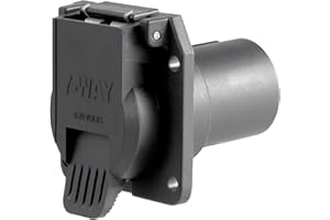 CURT 55415 Replacement 7-Way RV Blade Connector, Factory Tow Package and USCAR Socket Required, Black