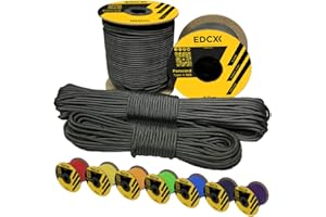 EdcX 3 mm Nylon Paracord 425 (15, 30, 50 and 100m) – 3 mm Type II, 100% Nylon Rope, 3 Strand Rope, 3 mm Nylon Rope in Many Colors (Army Green, 100 m)