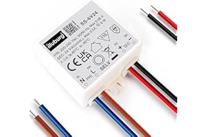 illuburg Trasformatore LED 24V 6W Senza Sfarfallio Compatto 52x43x21mm per LED Strisce Lampada Mobili LED Alimentatore Driver