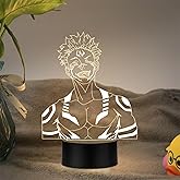 StarLaser Anime LED Night Lamp | Warm White Light Bedside Table Lamp for Bedroom Decor | Black Base Night Light | Unique Birt