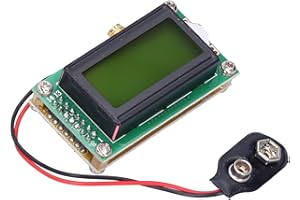 NAROOTE Frequency Counter LCD Display Powered by 9V SMA Jacks (Female) Input Frequency Tester for Tester Module