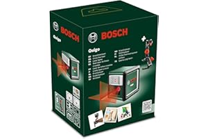 Bosch Home and Garden Kreuzlinienlaser Quigo mit Multihalterung (3. Generation, Reichweite: 10 m, im Karton), 0603663500