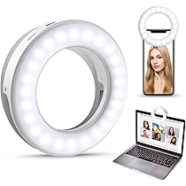 Luce Anello Selfie Ricaricabile - 40 LED, 3 Livelli Luminosità - Clip Per Smartphone - Per Video E Live Streaming - Foto 5