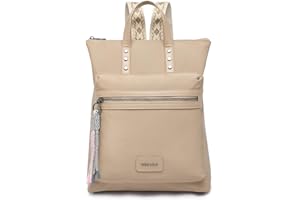 Miss Lulu Ladies Backpack Fashion Travel Rucksack Lightweight PU Shoulder Bag Women Waterproof Casual Daypack with Boho-chic Straps