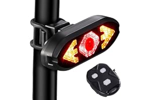 SHICHANGDA Luce posteriore per bicicletta con telecomando | Luci per bici anteriori e posteriori ricaricabili | Indicatore direzione per bici | Fanale posteriore a LED ultra luminoso Luci ciclismo impermeabili